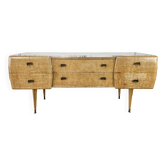 1950s maple chest of drawers with a marble top