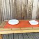 Modernist pine and orange lacquered coffee table, 1970s