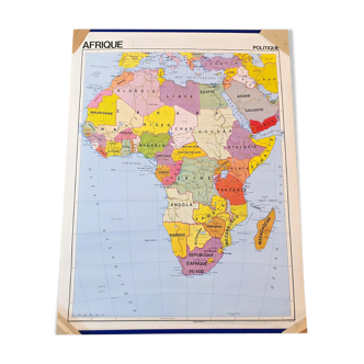 Affiche scolaire murale Afrique physique, politique 140 cm x 97 cm de marque Soral