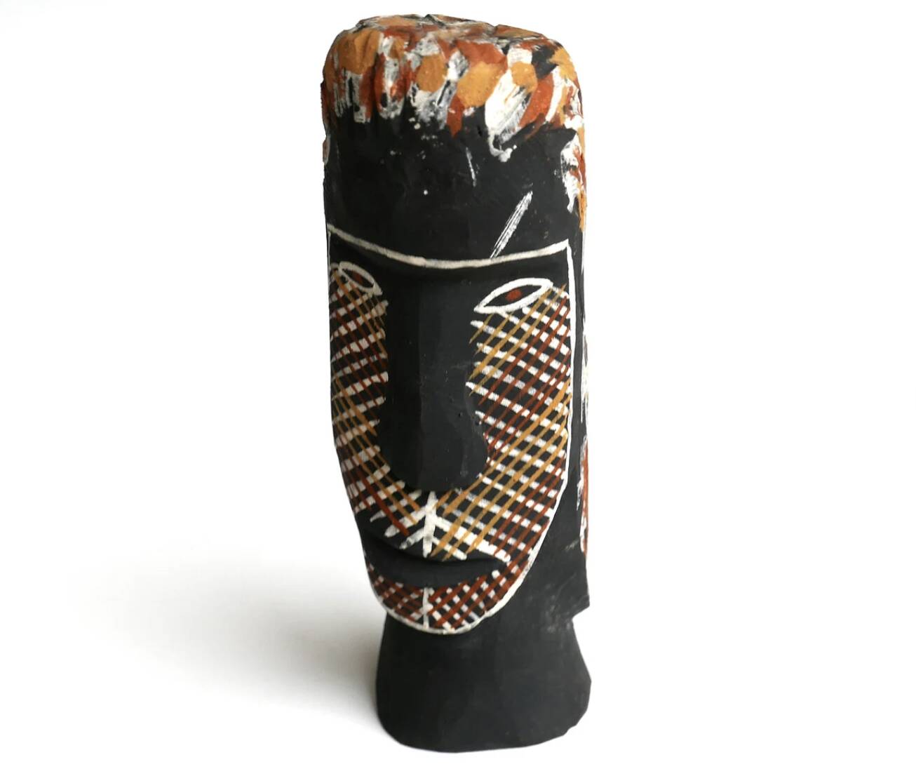 Aboriginal Tiwi head sculpture from Bede Tungutalum