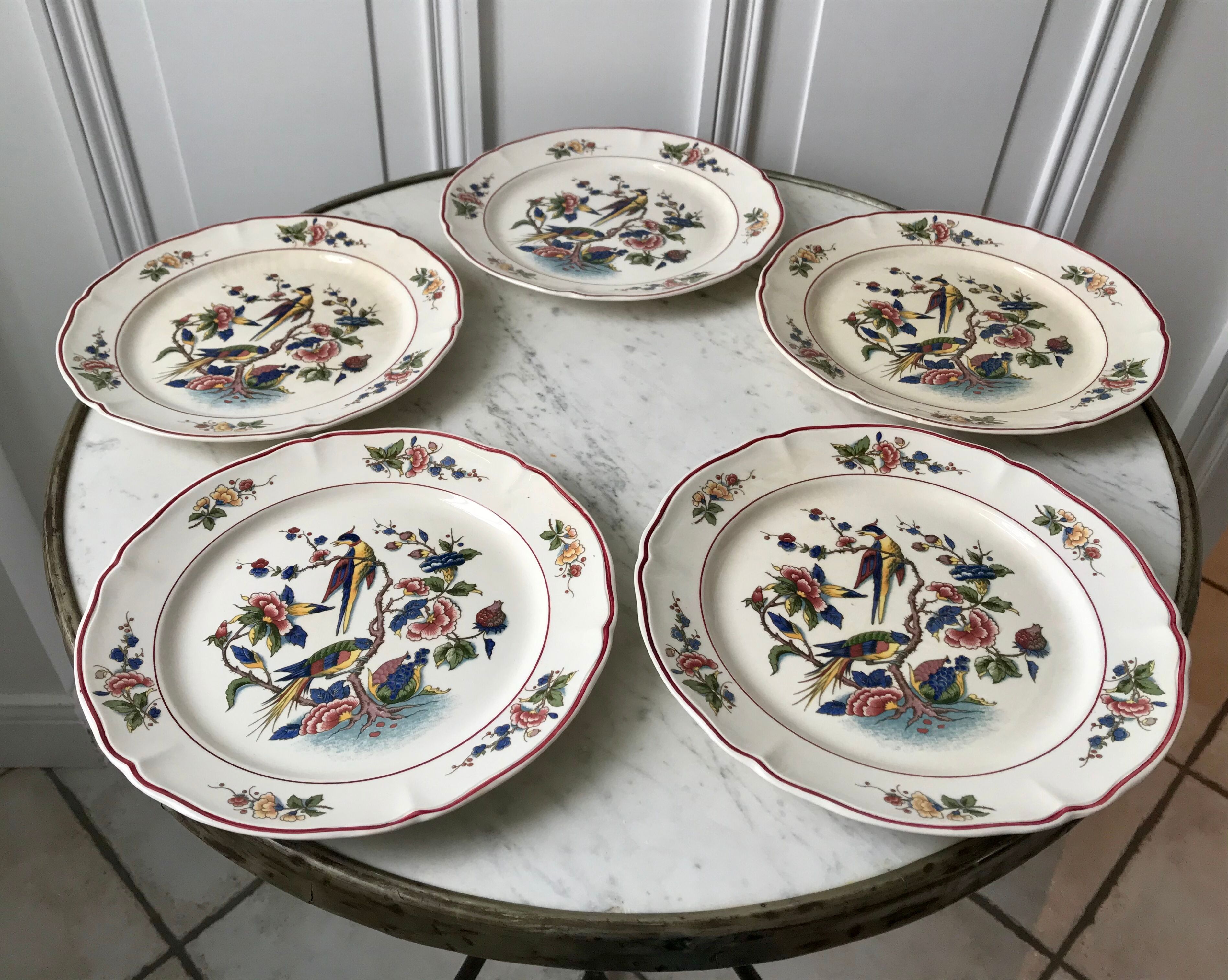 Set of 5 dessert plates Villeroy & Boch model Phoenix 50s-60s