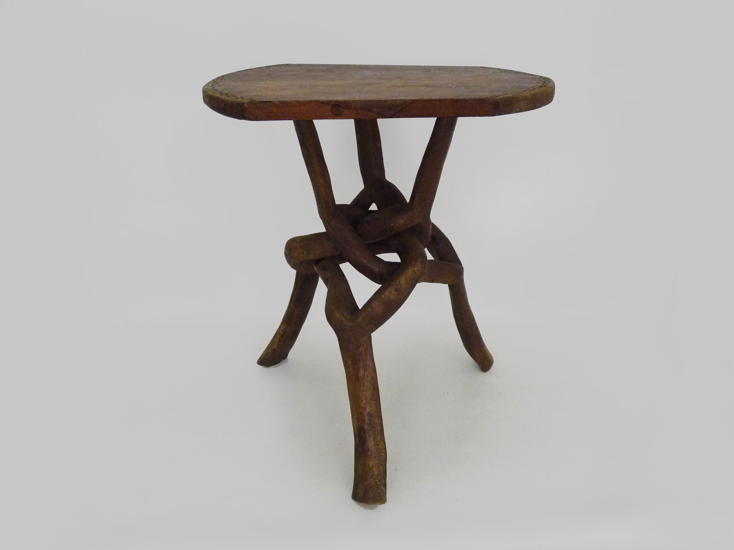 Coffee table, side table in Kola wood from the 1960s.