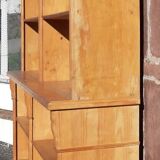 Pine bookcase (251 x 49 x height 288 cm)