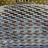 Suite of 6 vintage chairs 1970 velvet and stainless steel