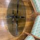 Coffee table in metal and smoked glass from the 70s