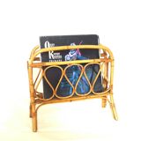 Rattan magazine rack
