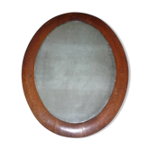Miroir ovale cadre bois 74X58