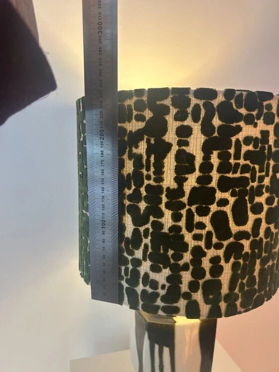 Set of 2 MCM table lamps: Unique recycled pieces made from vases by Ditmar Urbach Keramik – Czech Republic.