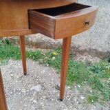 Antique bouillotte table with marble top, Louis XVI style