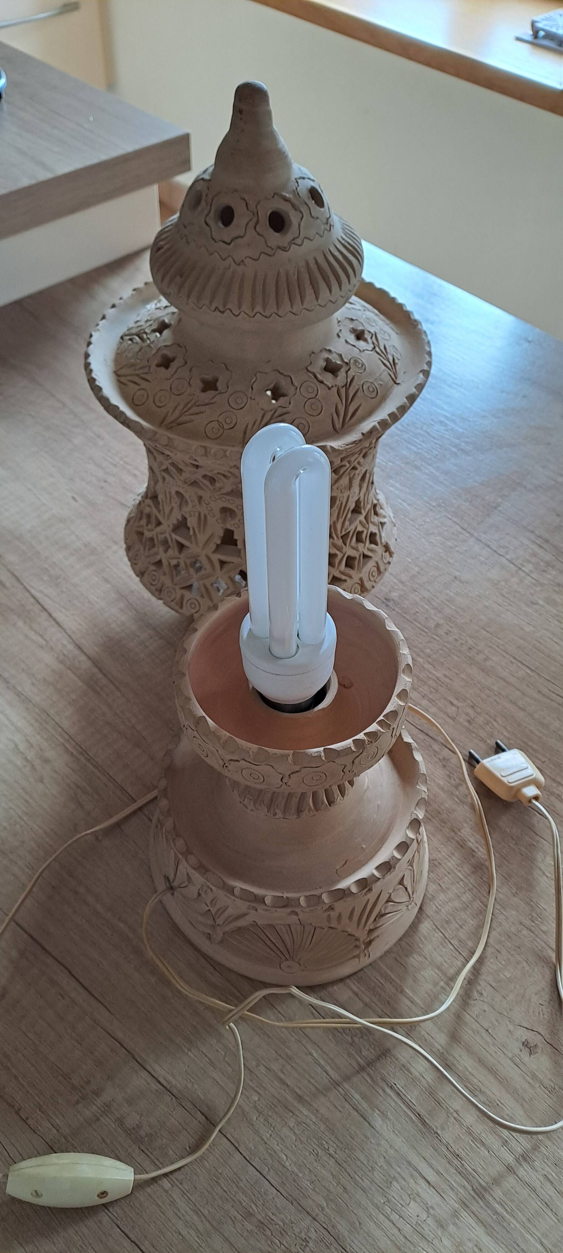terracotta lamp