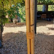Vintage coat rack in bamboo and rattan