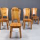 Vintage pine wood dining chairs - 1970s