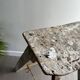 Former stepladder of patinated wood painter