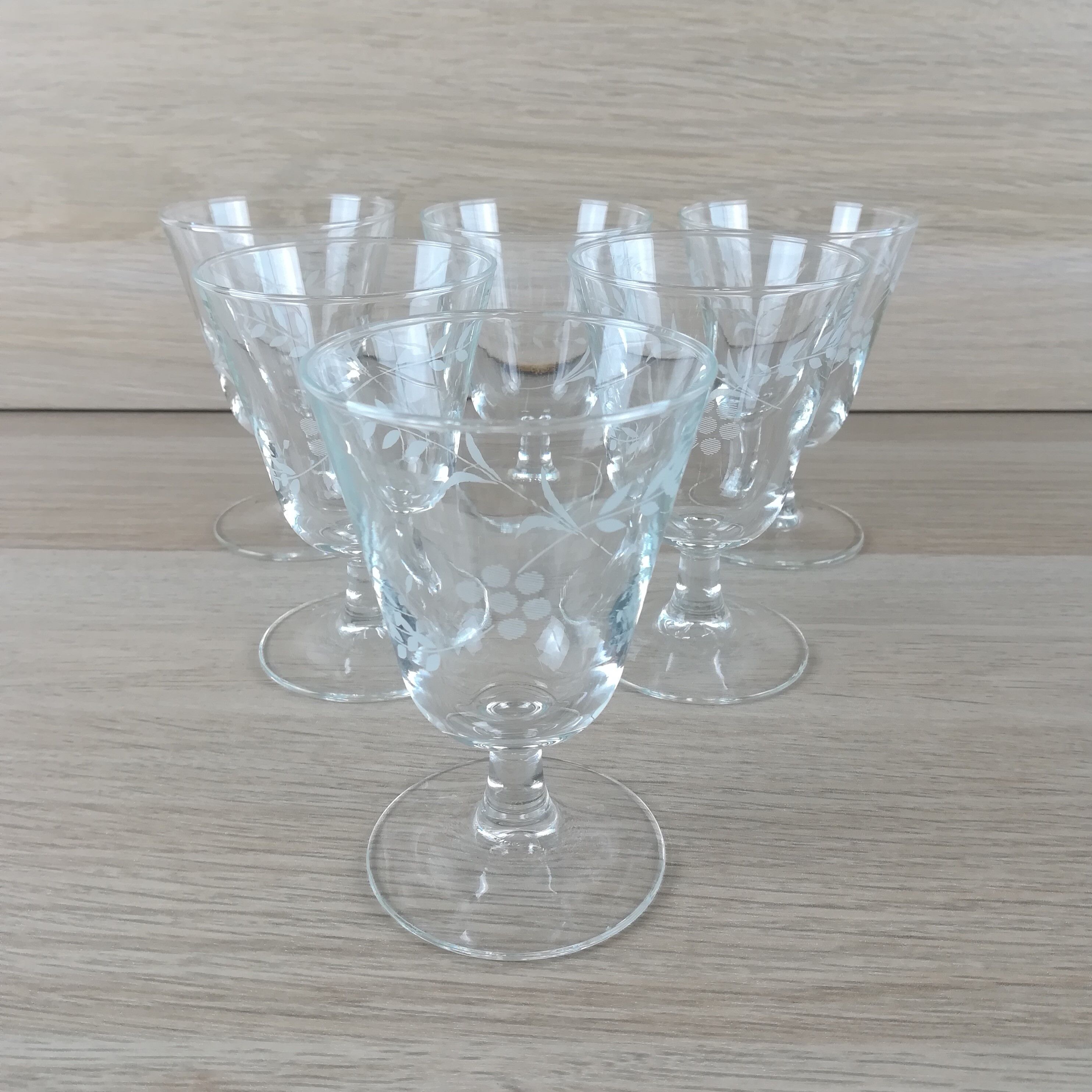 Lot de 6 verres à pied