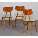 Suite of 3 chairs produced by Ton in the 1960s