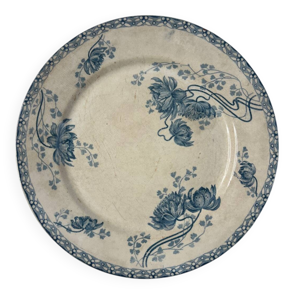 Assiette plate terre de fer Royat Sarreguemines