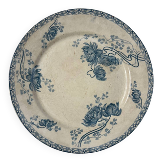 Plate dish iron earth Royat Sarreguemines