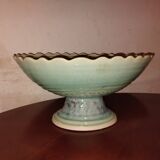 Green ceramic fruit bowl