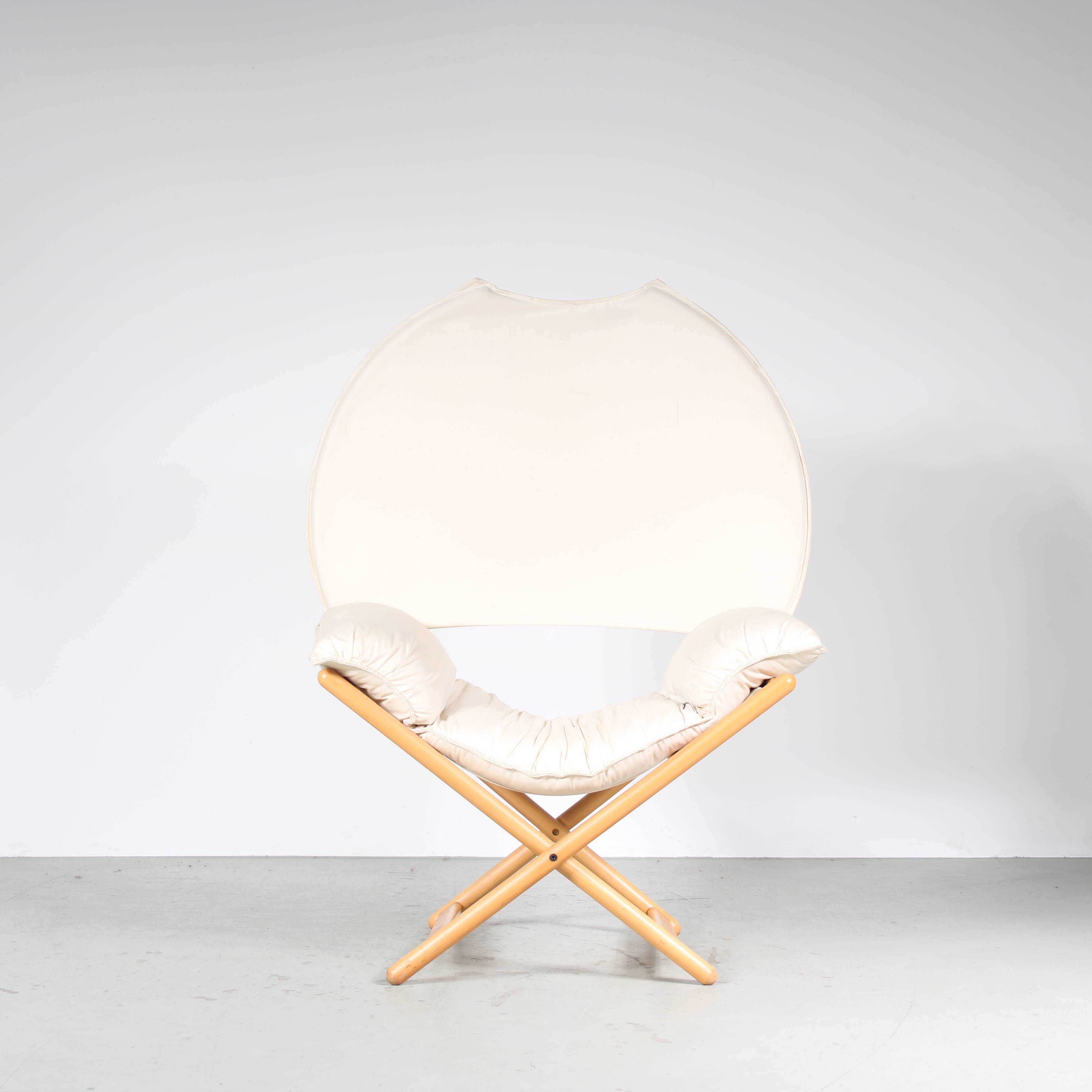 Chaise Vico Magistretti « Regina D'Africa » avec tabouret pour Alias, Italie 1970