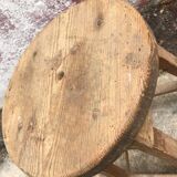 Wooden workshop stool in its juice