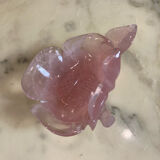 Empty pocket in rose quartz