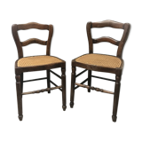 Paire de chaises cannées