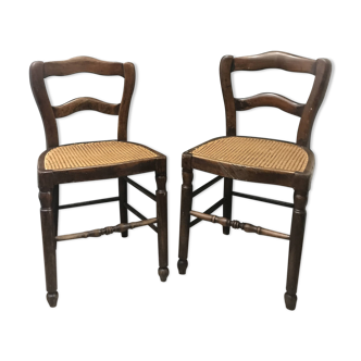 Pair of cane chairs