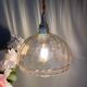 Vintage amber glass globe walker