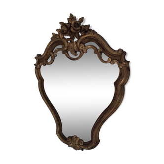 Miroir bois doré style Louis XV - 55x42cm
