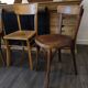 Series of 4 Bistro chairs dismatched Baumann and Fischel