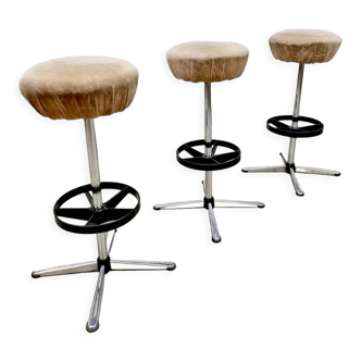 3 vintage industrial barstools 'minimalism'