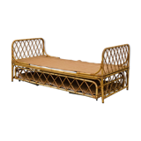 Rattan leg bed 1960