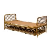 Rattan leg bed 1960