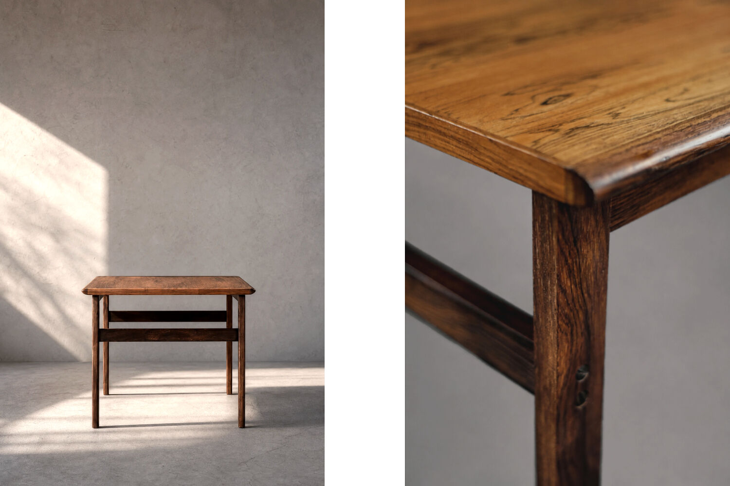 Mid-century modern rosewood coffee table Capella by Illum Wikkelsø.