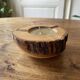 Ashtray candle holder in olive wood, old, vintage