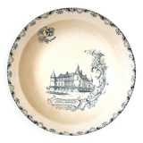 round and hollow ceramic dish, Clairefontaine ironstone, Château series