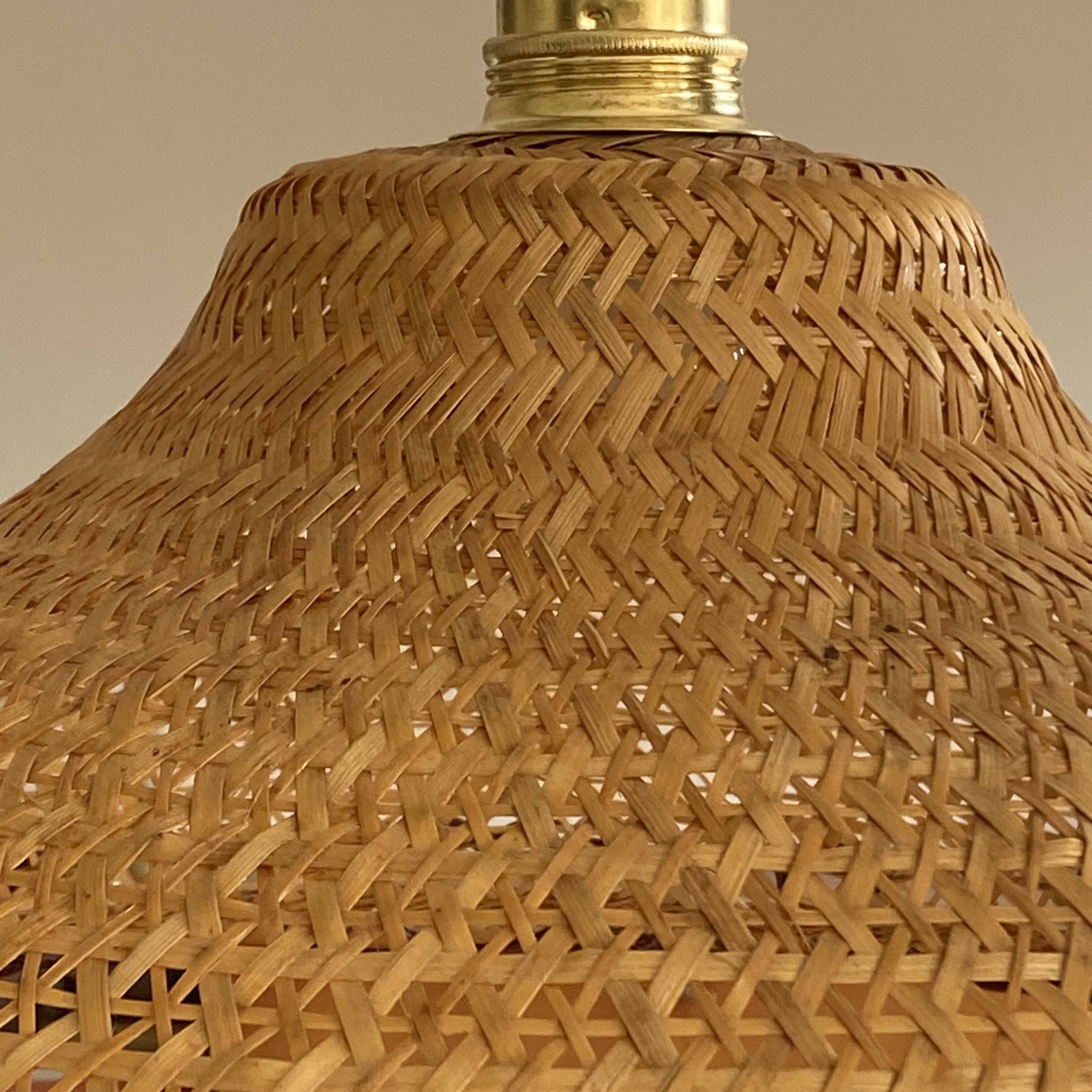 Vintage rattan chandelier pendant light decoration