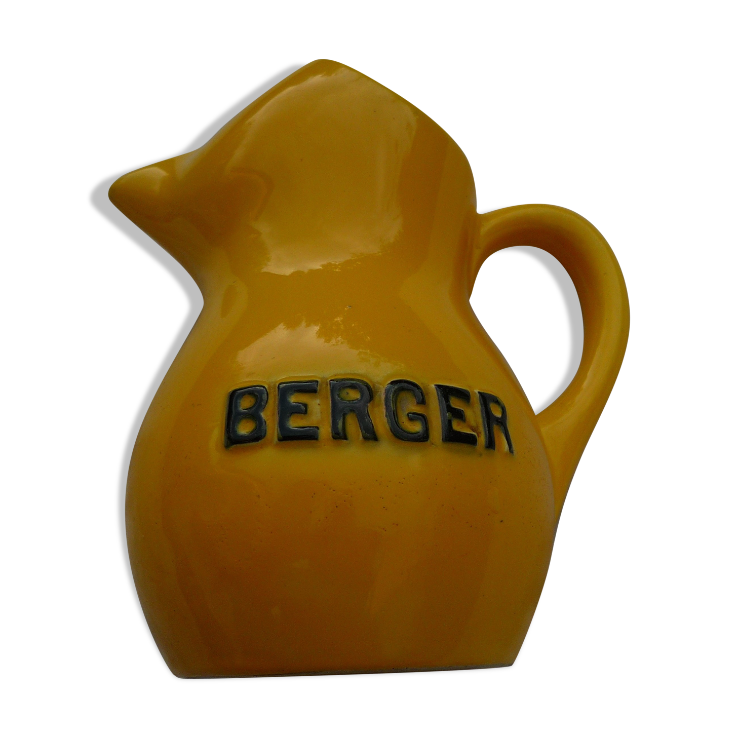 Vintage shepherd pitcher in yellow earthenware, excellent condition