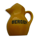 Pichet vintage berger en faïence jaune, excellent état