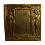 Brass fireplace plate