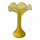 Old Volubilis Vase Crystal LA ROCHERE Blown Glass Yellow Vintage #
