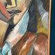Original Swedish Oil on Canvas – “Cubist Woman Portrait” by Jan Pålsson – Signed – Dated 1980 – Vintage & Framed – 77 × 62 cm
