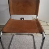 Chairs b33 leather patinated Marcel Breuer