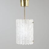 Mid-Century Crystal Glass & Brass Ceiling Light by Carl Fagerlund, 1960s