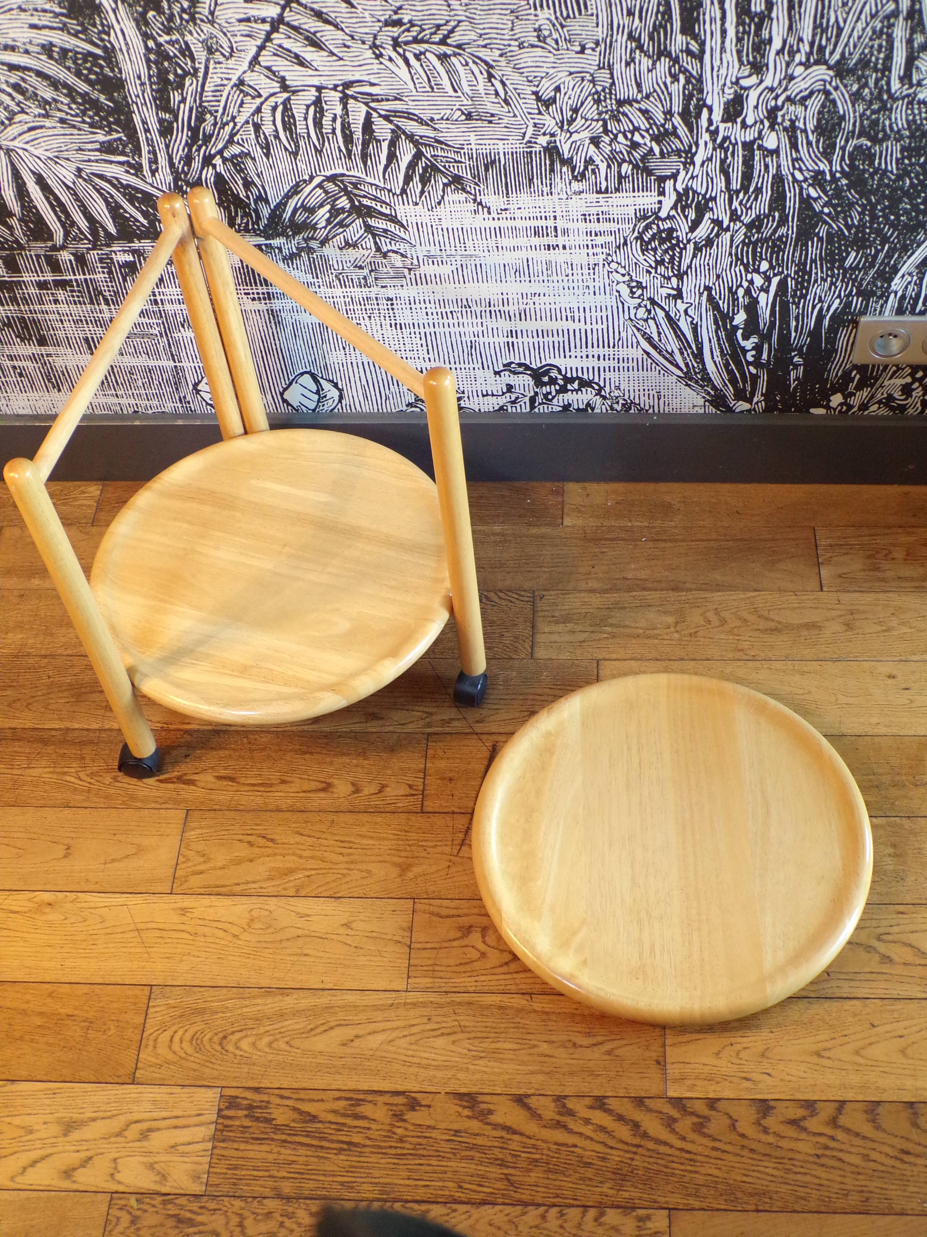 Side table 2 trays 1980 Italy