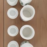 4 opaline apothecary vials