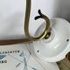 Vintage brass wall light with Art Nouveau tulip shade.