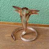 Soliflore vase in blown glass, flower shape