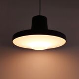 Brown metal pendant lamp with perspex diffuser for ab fagerhult, sweden