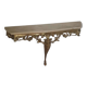 Table console en métal doré et son plateau marbre